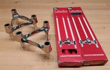 2 Kerzenständer Nagel / BMF Steckleuchter 70er Jahre + 15 Kerzen