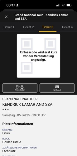 Golden circle stehplatz - golden,