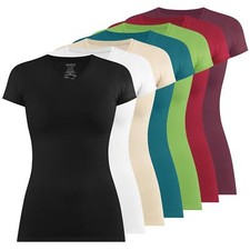 3 x Figurbetontes T-Shirt mit