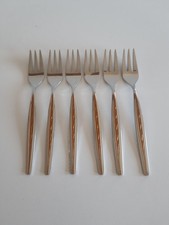 WMF Capri Cromargan teilvergoldet 6 x Kuchengabel TOP !!!