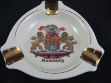 Kleiner Vintage Porzellan Aschenbecher Wappen HAMBURG Winterling
