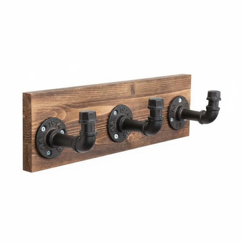 Rustikale holzgarderobe mit - holzgarderobe, 3