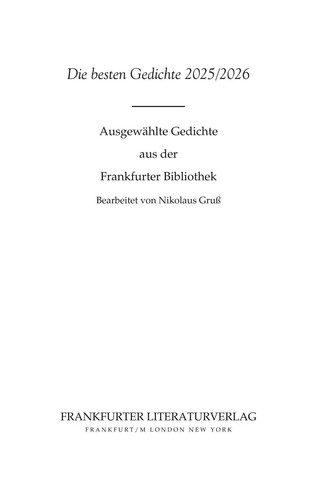 Die besten gedichte 2025 - die, 2025/2026