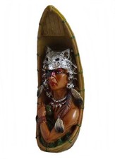 Indianer Figur Kanu Einbaum