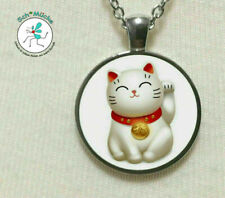 Halskette Winkekatze Katze Maneki-Neko Glück Amulett Glücksbringer Geschenkidee