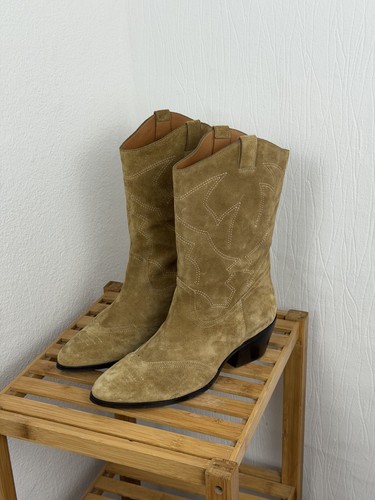 Sezane suede cowboy - sezane, tan