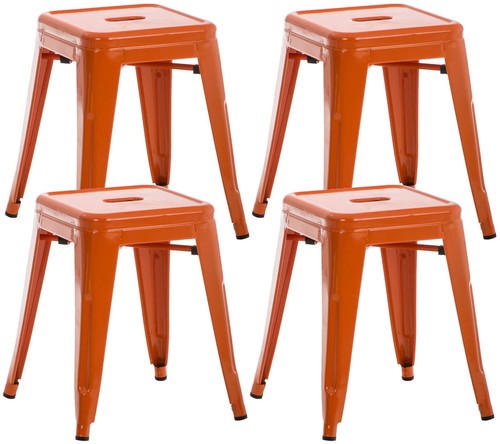 4er set hocker armin orange - 4er,