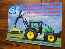 STEYR Rückekran Case Schlang S+R Traktor Schlepper Programm Prospekt Brochure d