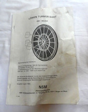 Alte 90er Jahre Anleitung Handbuch Löwen Tunier Dart Automat SM Modell 