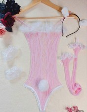 Sexy Hasen kostüm Body netz Unterwäsche NEU