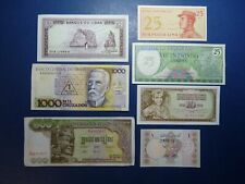 Banknoten X7 Kambodscha Libanon Jugoslawien Brasilien etc Exc-UNC