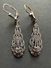 Art Déco Hänge-Ohrringe 925