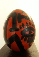Keramik-Ei handbemalt von A.R. Penck