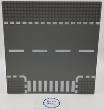 LEGO CITY 32x32 Straßen Grund Bau Platte T-Kreuzung Zebrastreifen dunkelgrau