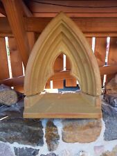 gotisches Fenster, Stein, Bogenfenster, Ruinenfenster, Gartenruine, Gartenmauer