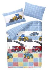 JACK Kinder Renforce Baby Bettwäsche 2tlg 100x135cm Autos Feuerwehr Polizei Bunt