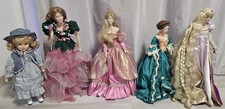 Franklin Mint Porzellan-Puppen-Sammlung 5 Puppen wie neu Echtheitszeugnis
