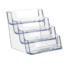 4-Fach Visitenkartenhalter / Visitenkartenständer im Querformat / 4 Etagen