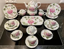 August Warnecke AW Hybiskus Teeservice 6 Pers. neuwertig