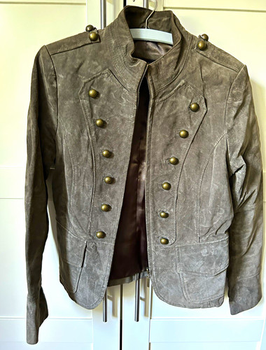 Damen wildlederjacke grün - grün, gr