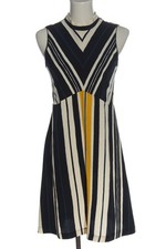 ZARA BASIC A-Linien Kleid Damen Kleid Gr. DE 34 schwarz-wollweiß-blassgelb