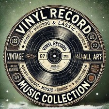 Blechschild rund Schallplatte