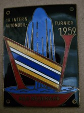 Alte AUTOMOBIL PLAKETTE 1959