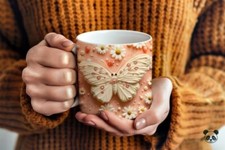 Kaffeetasse 3D Schmetterling