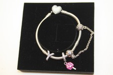 Pandora Sterling Silber Armband   16cm mit 3 Charms
