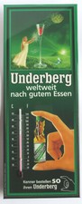 original Underberg Thermometer 1995 Reklame Flasche Glas Frau 29cm x11,4cm  2