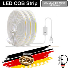230V COB LED Streifen Stripe Lichtband Lichtschlauch Kette Wasserdicht 240LEDs/M