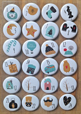 Adventskalender Buttons Zahlen