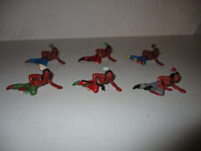 6 DDR Spielzeug Indianer Schleicher in verschiedenen Farben