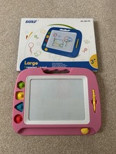 SGILE Große Magnetische Maltafel Zaubertafel Zeichentafel Malbrett 42x32cm pink