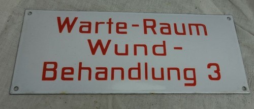 Altes emailschild aus - altes,