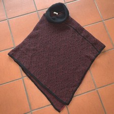 Poncho rot schwarz damen - poncho,