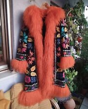 Penny Lane Suzani Stickerei Lammfell Retro Winter Mantel 40 42  NEU Handarbeit