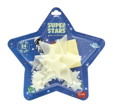 Legami Selbstklebende Leuchtsterne (24 Stück) - Super Stars - fluoreszierend