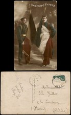 .Frankreich Patriotika France Soldaten Militär UNIS POUR LA VICTOIRE 1915