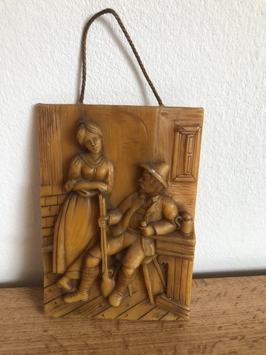 Altes wachsrelief wirtshaus - -,