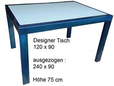 Arthur Spinder Design edler Ausziehtisch mit Glasplatten 120 - 240cm Länge