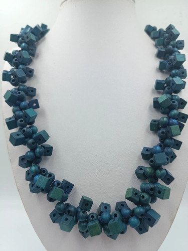 Statement kette blau grün - kette, blau-grün