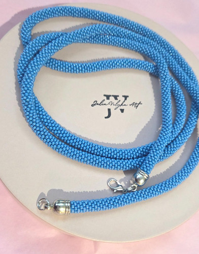 Rocailles seil halsband blau - halsband,