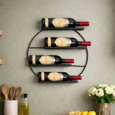 Weinregal Metall Wand Schwarz