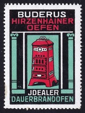 „Buderus Hirzenhainer Öfen“ Dauerbrandofen Hirzenhain (Hessen), Werbemarke