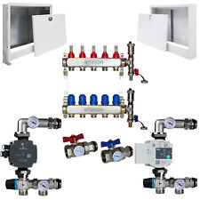 Fußbodenheizung Verteilerschrank mit Heizkreisverteiler Pumpengruppe Festwert