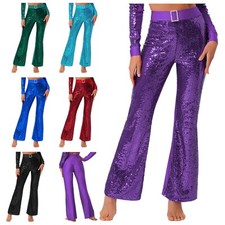 Damen Tanzkleidung Musik Hosen Show Clubwear Party Jazz Glamour Glitzer Boden