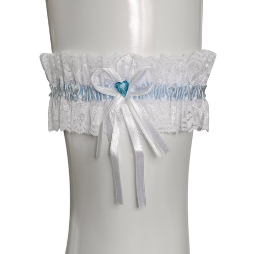 Strumpfband mit strass herz - strumpfband,