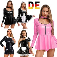 Damen Sexy Lack Leder Dessous