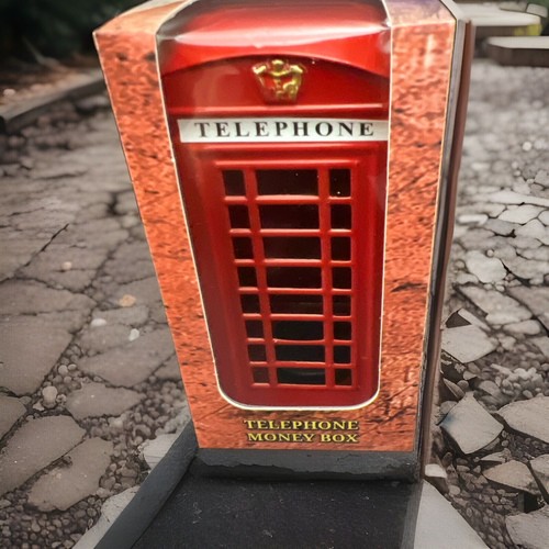 Rote telefonzelle spardose - rote,